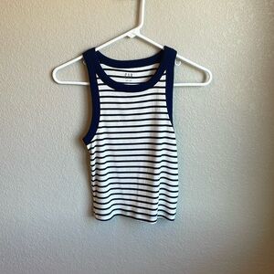 GAP Modern Striped Rib Tank Top like new